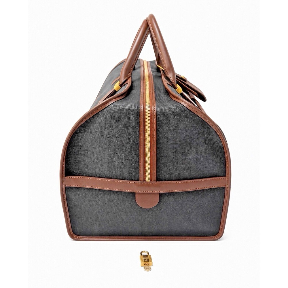 Dunhill Boston Weekender Bag Leather  & Coated Canvas-Luggage Tag & Lock/key - Picture 3 of 15